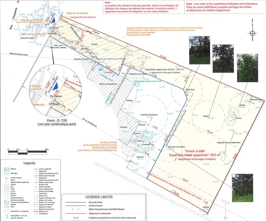 Terrain à bâtir en second rideau - 823 m² - Saint Herblain bourg