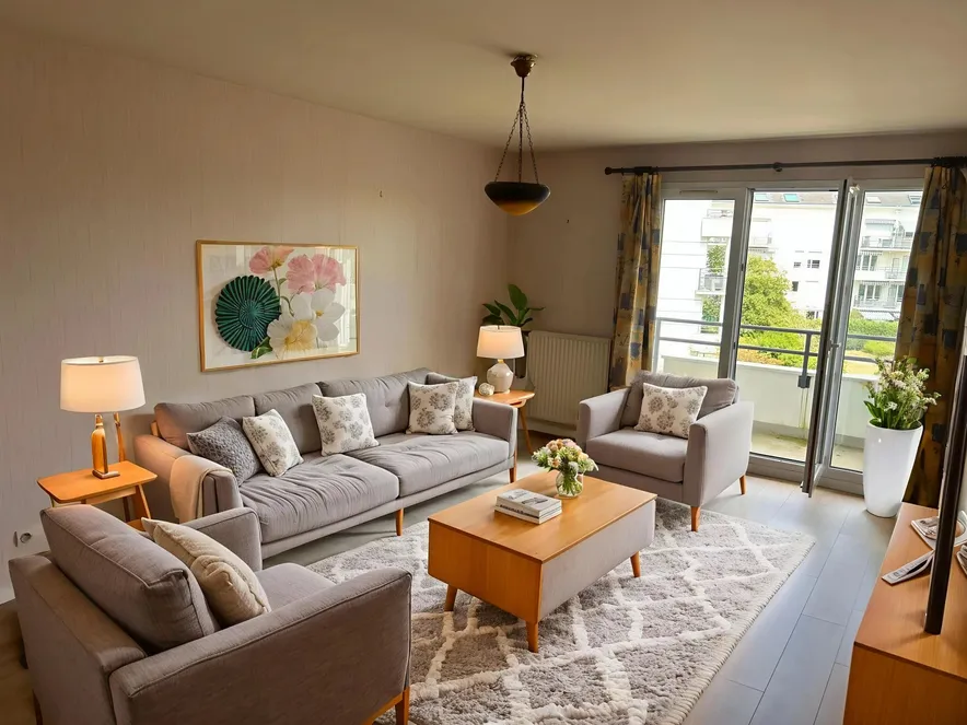 🏡 Appartement T3 avec balcon et parking – Nantes Beaulieu
