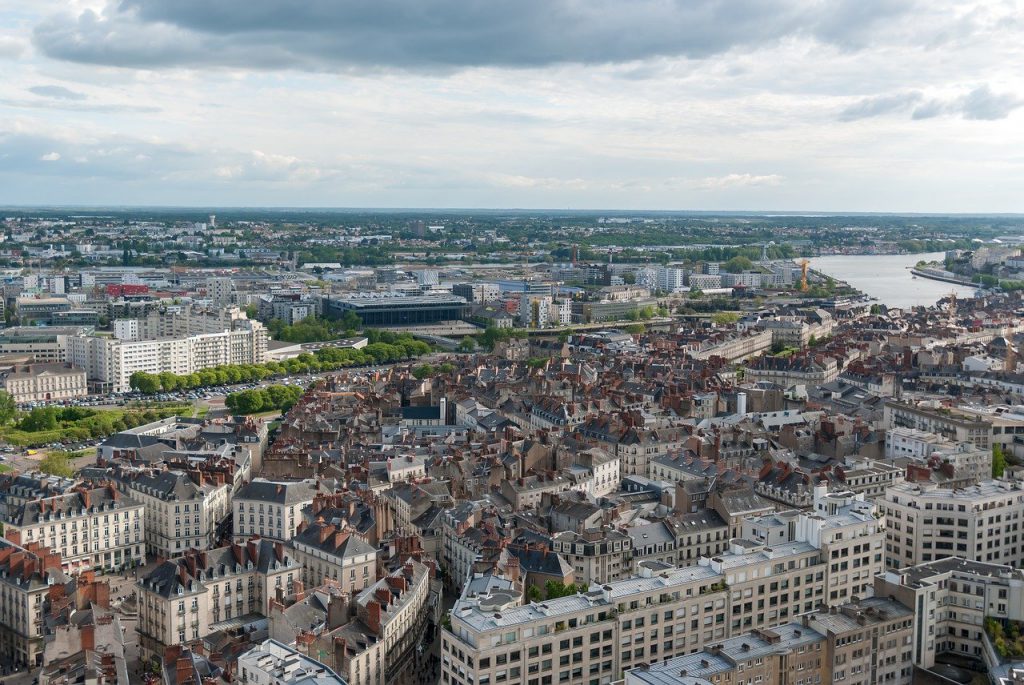 Quartier du centre-ville à Nantes