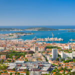 Cityscape of Toulon in a summer day